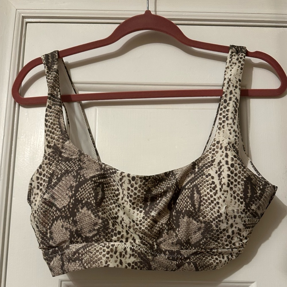 Aerie Snake Banded Wide Strap Scoop Bikini Top